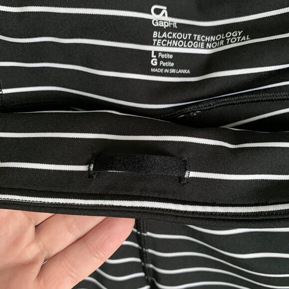 GAP GapFit Blackout Stripe 7/8 Leggings Large Petite - Picture 8 of 8